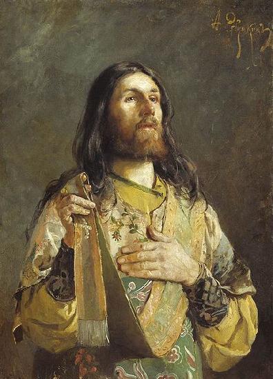 Andrei Ryabushkin Diakon. Etude. Sweden oil painting art